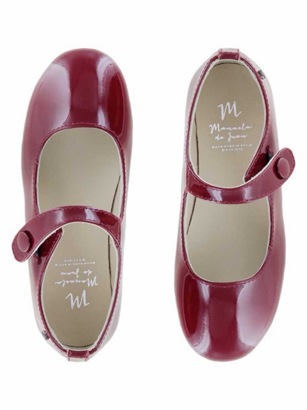 Manuela de Juan Mimi Carmen Patent Mary Jane Shoes Red EU 23 US 7 Spain